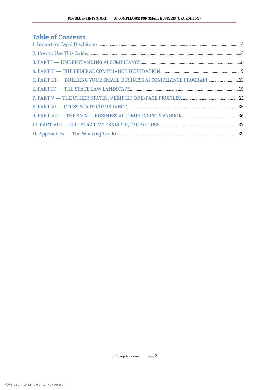 AI Compliance for Small Business — sample PDF page 3