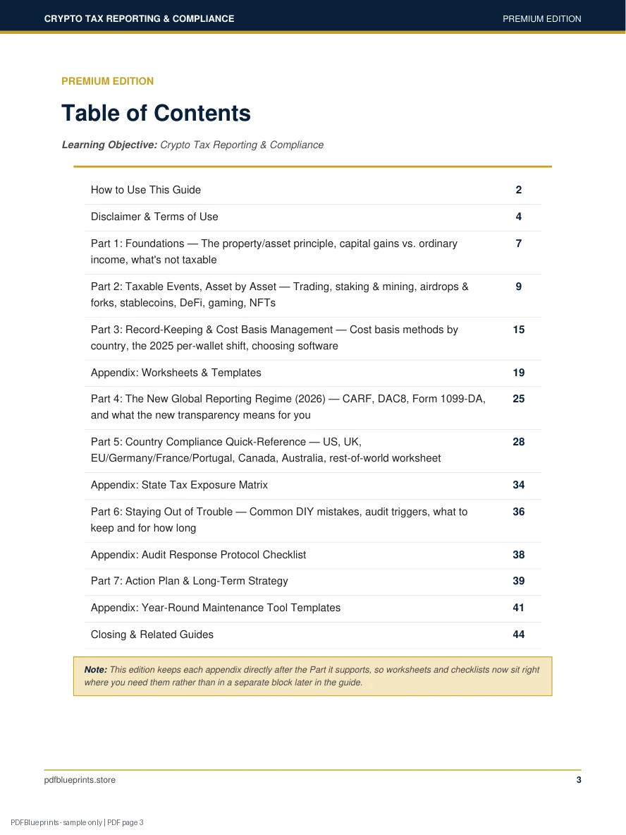 Crypto Tax Reporting & Compliance Guide — sample PDF page 3