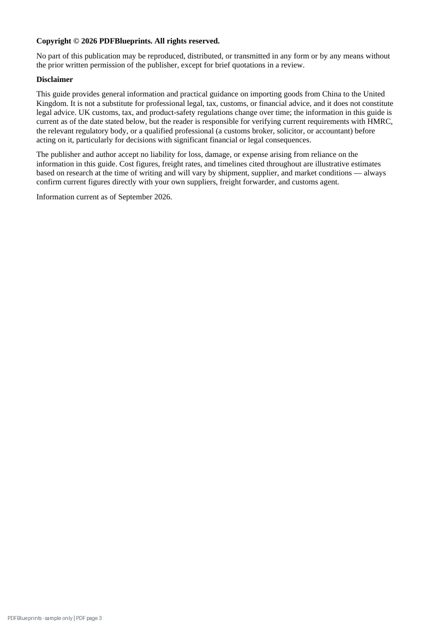 Importing from China to the UK: The Complete Step-by-Step Blueprint for First-Time Importers — sample PDF page 3