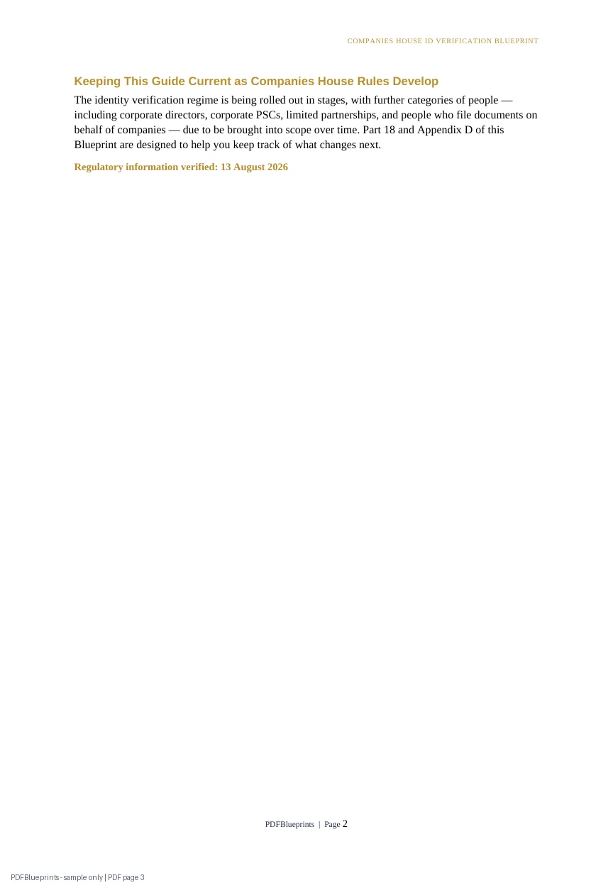 Companies House Identity Verification Compliance Blueprint — sample PDF page 3