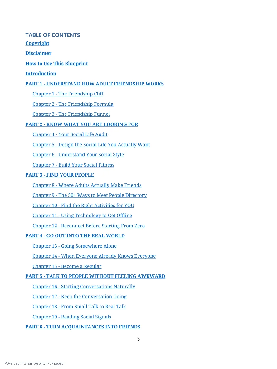 Making Friends as an Adult Blueprint — sample PDF page 3