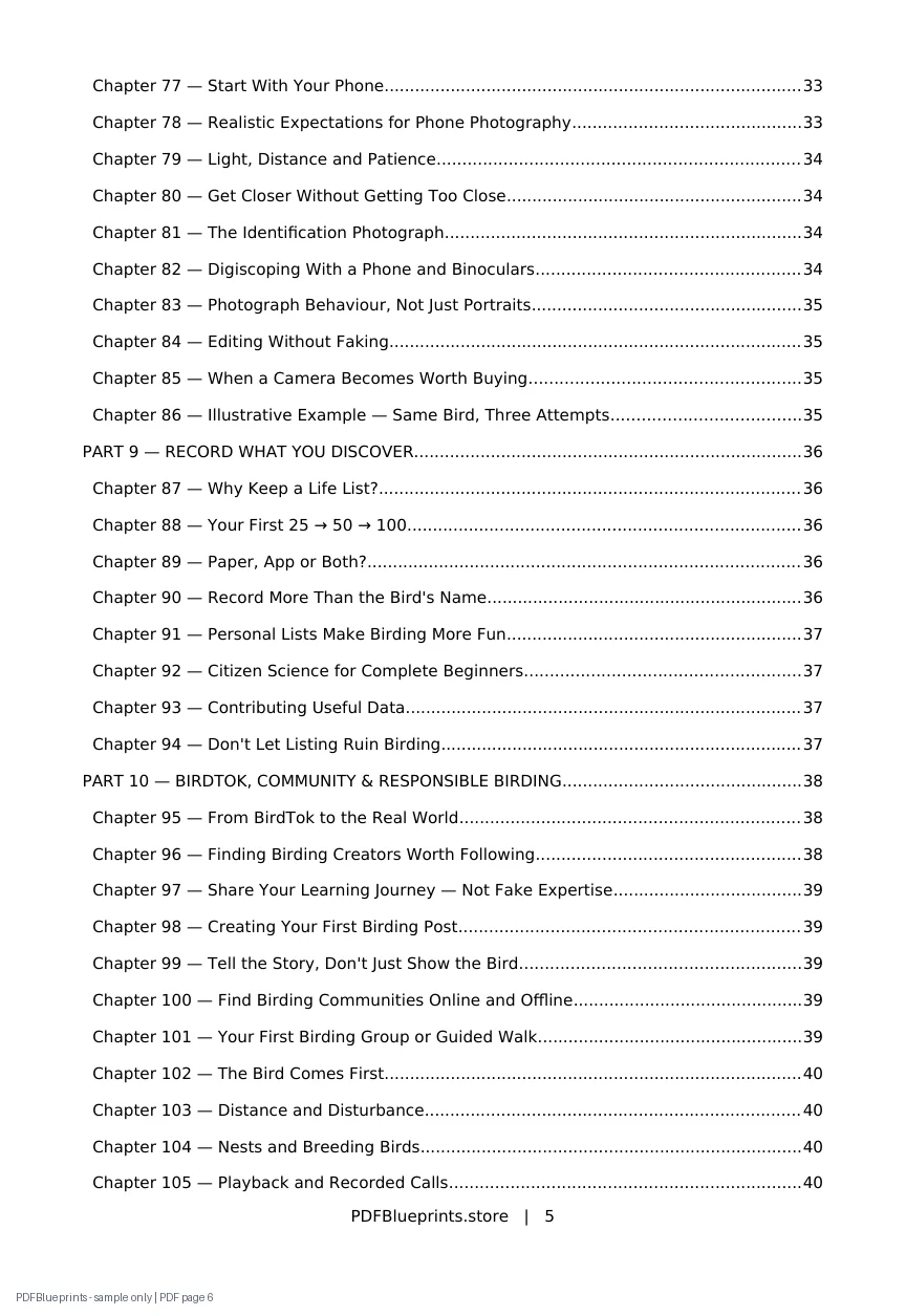 Modern Birding for Beginners Blueprint — sample PDF page 6