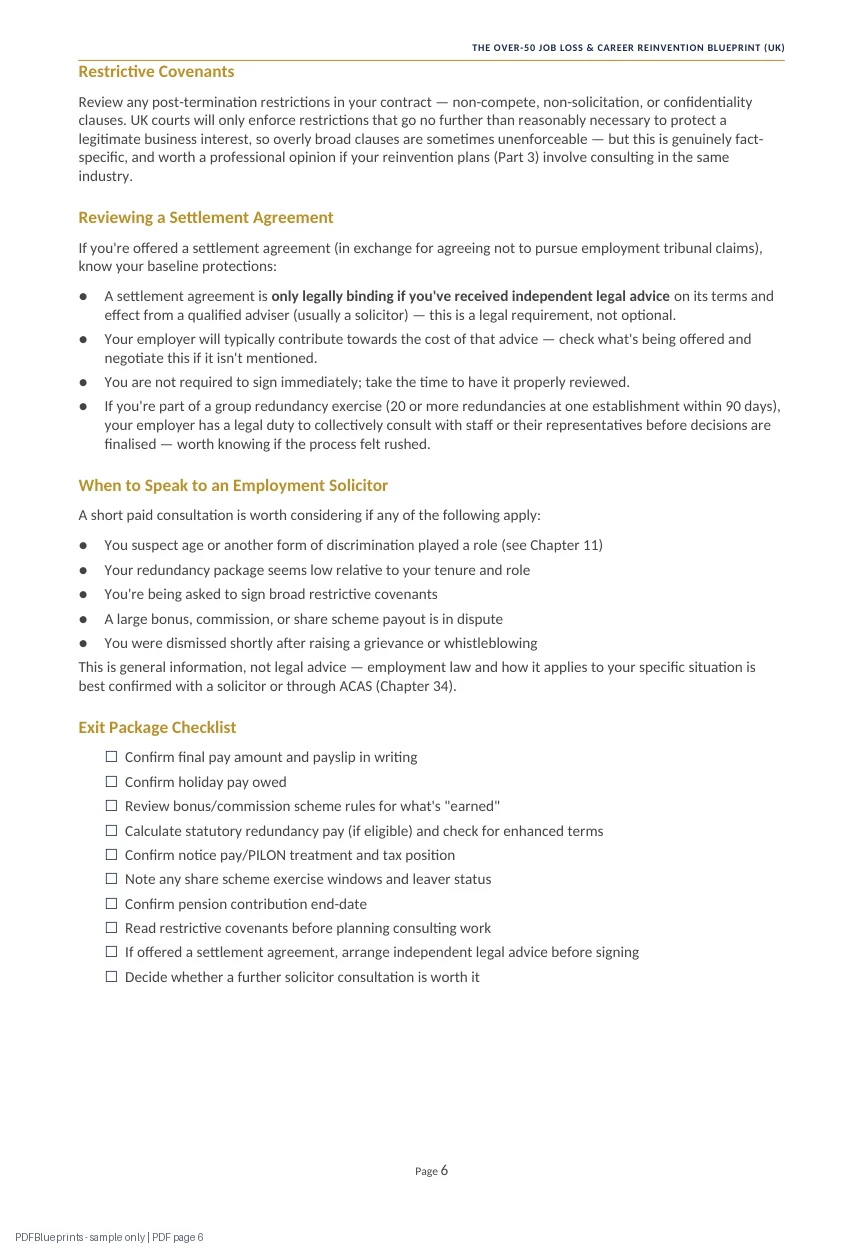 Over-50 Job Loss & Career Reinvention Blueprint (UK Edition) — sample PDF page 6