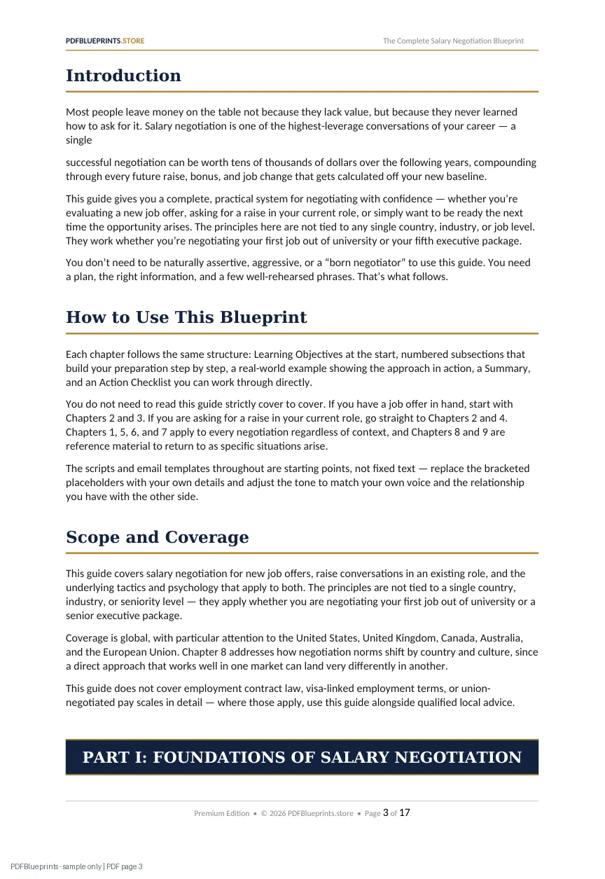 Salary Negotiation Blueprint — sample PDF page 3