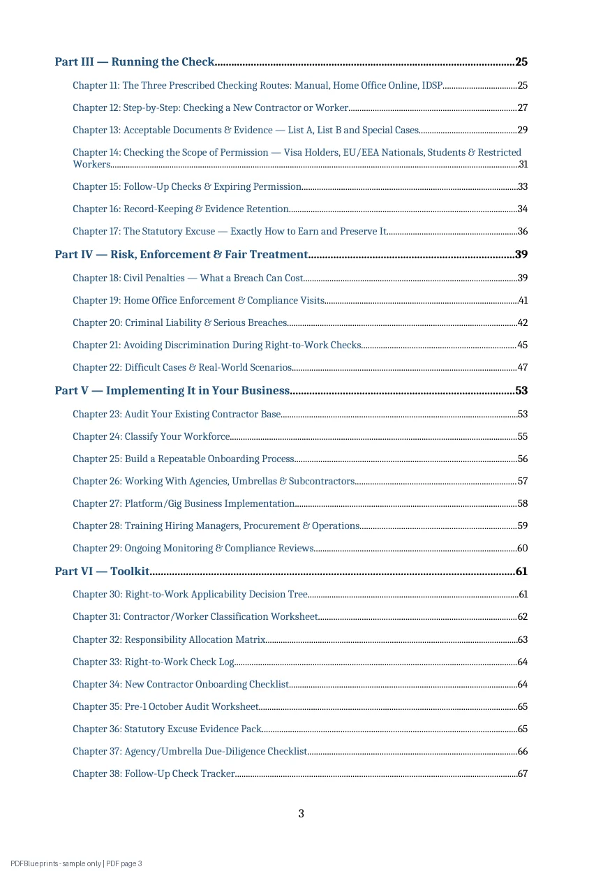 UK Right to Work Checks Blueprint — sample PDF page 3