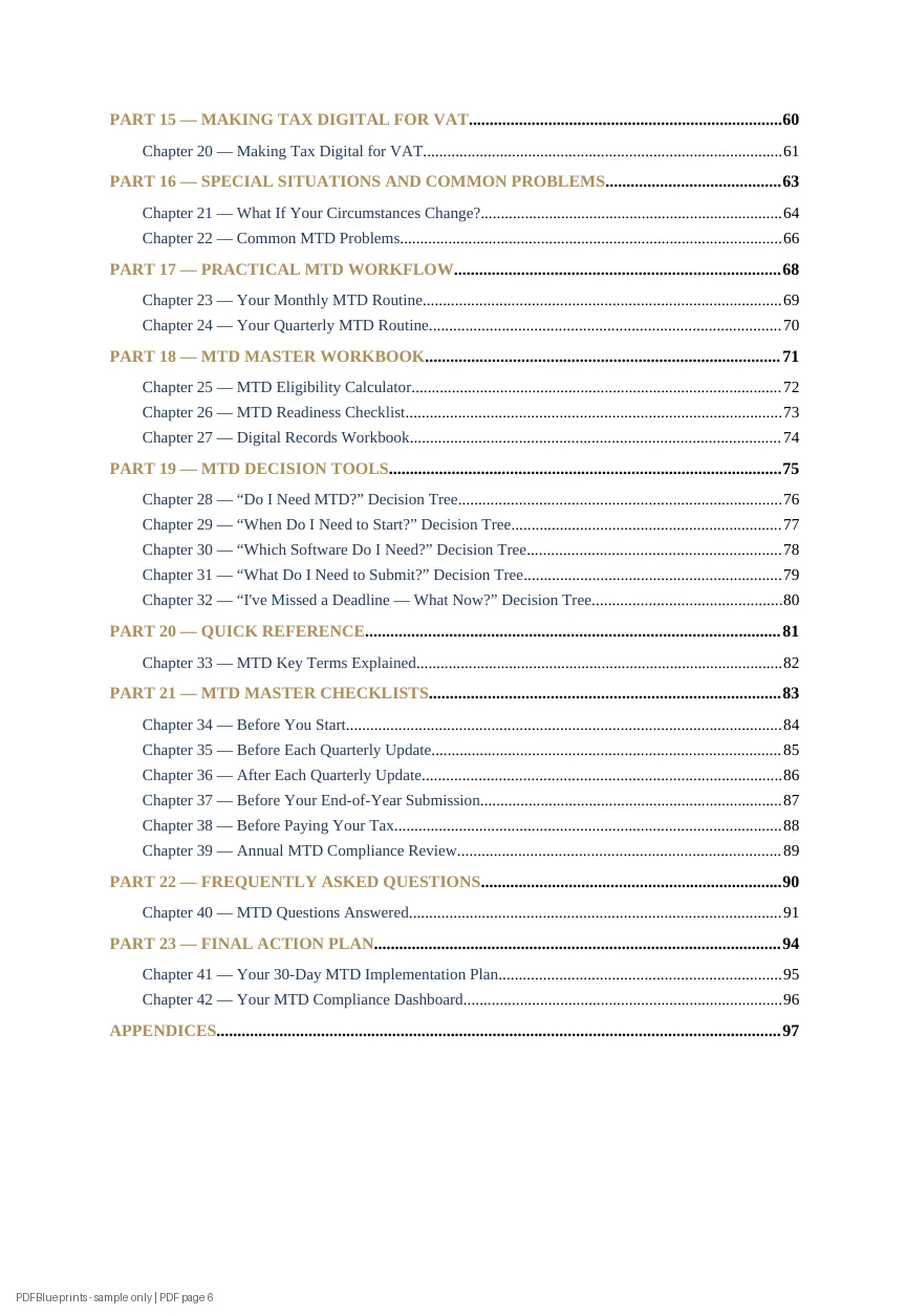 Making Tax Digital Survival Blueprint – UK Edition — sample PDF page 6