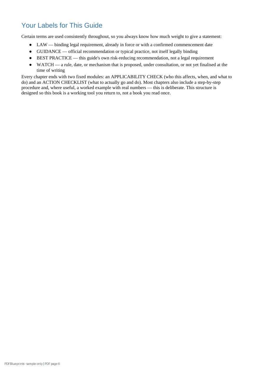 UK Employment Rights Act 2025 Compliance Blueprint — sample PDF page 6