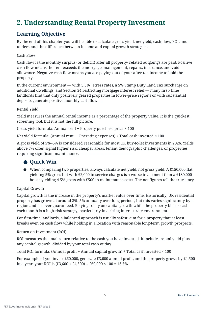 First-Time Landlord Blueprint – UK Edition (England) — sample PDF page 6