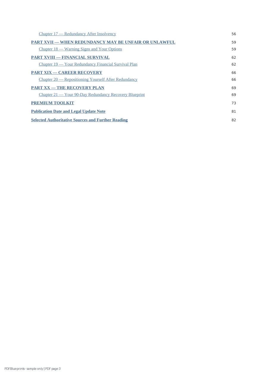 Redundancy & Settlement Agreement Survival Blueprint – UK Edition — sample PDF page 3