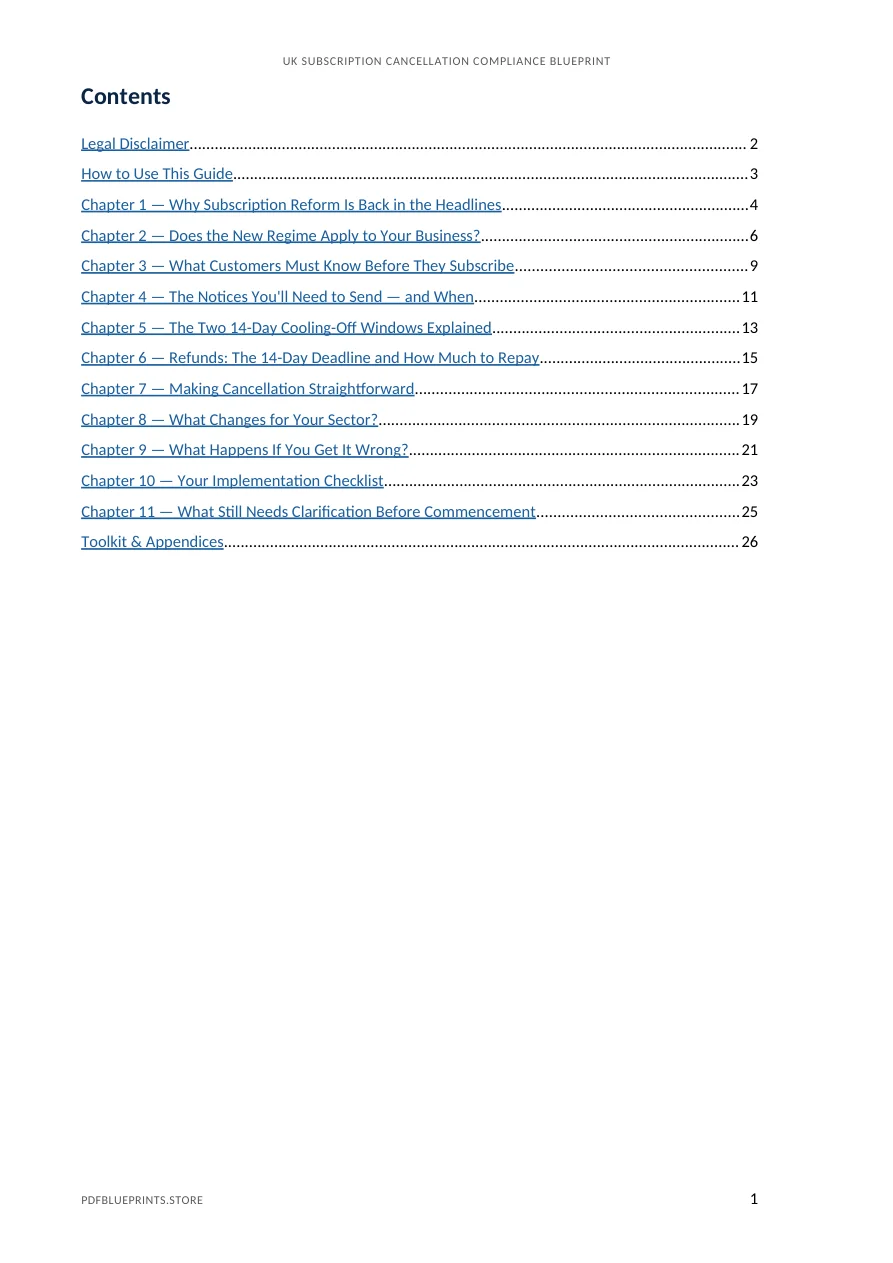 UK Subscription Cancellation Compliance Blueprint — PDF page 2