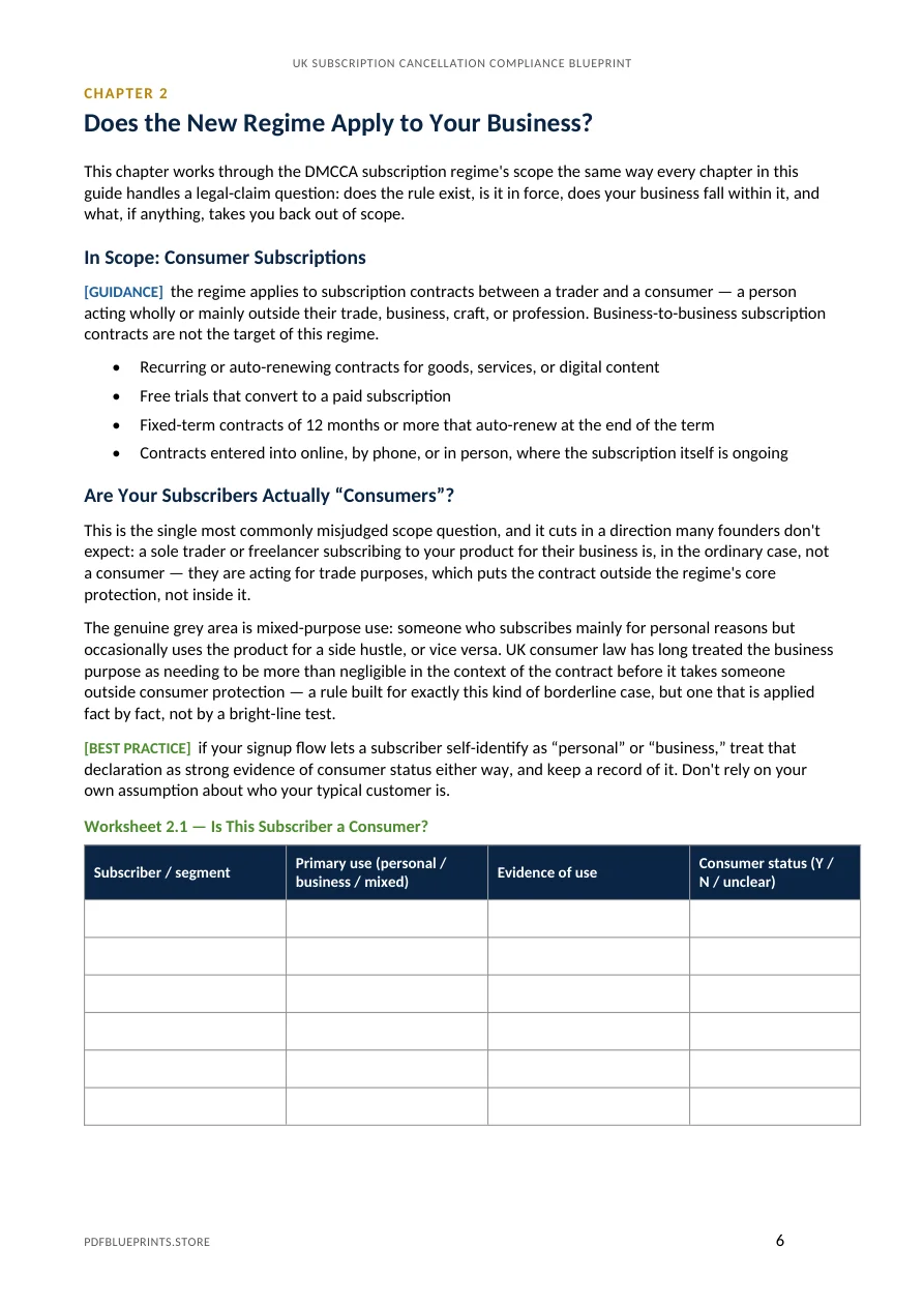 UK Subscription Cancellation Compliance Blueprint — PDF page 7