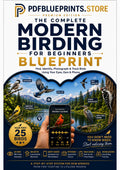 Modern Birding for Beginners guide book, blue cover with bird photos and smartphone app icons