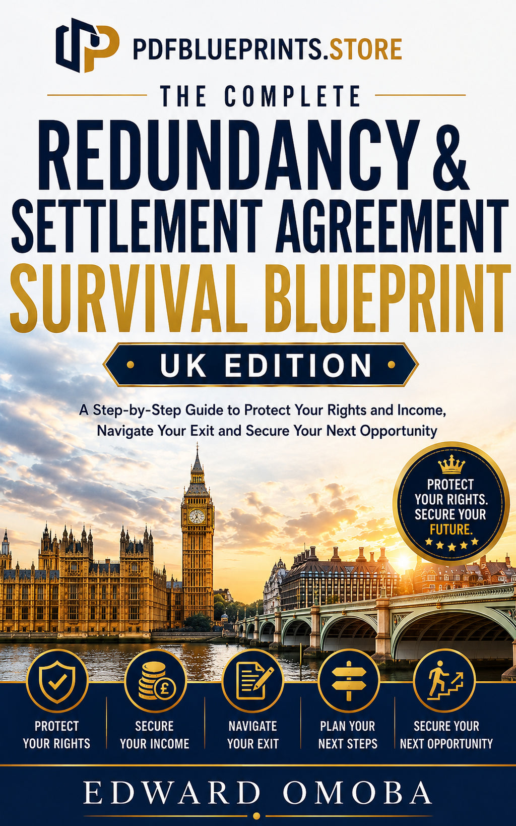 Redundancy & Settlement Agreement Survival Blueprint, UK edition book cover with author name