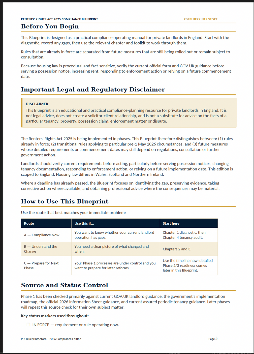 The Complete Renters' Rights Act 2025 Compliance Blueprint — 2026 Edition
