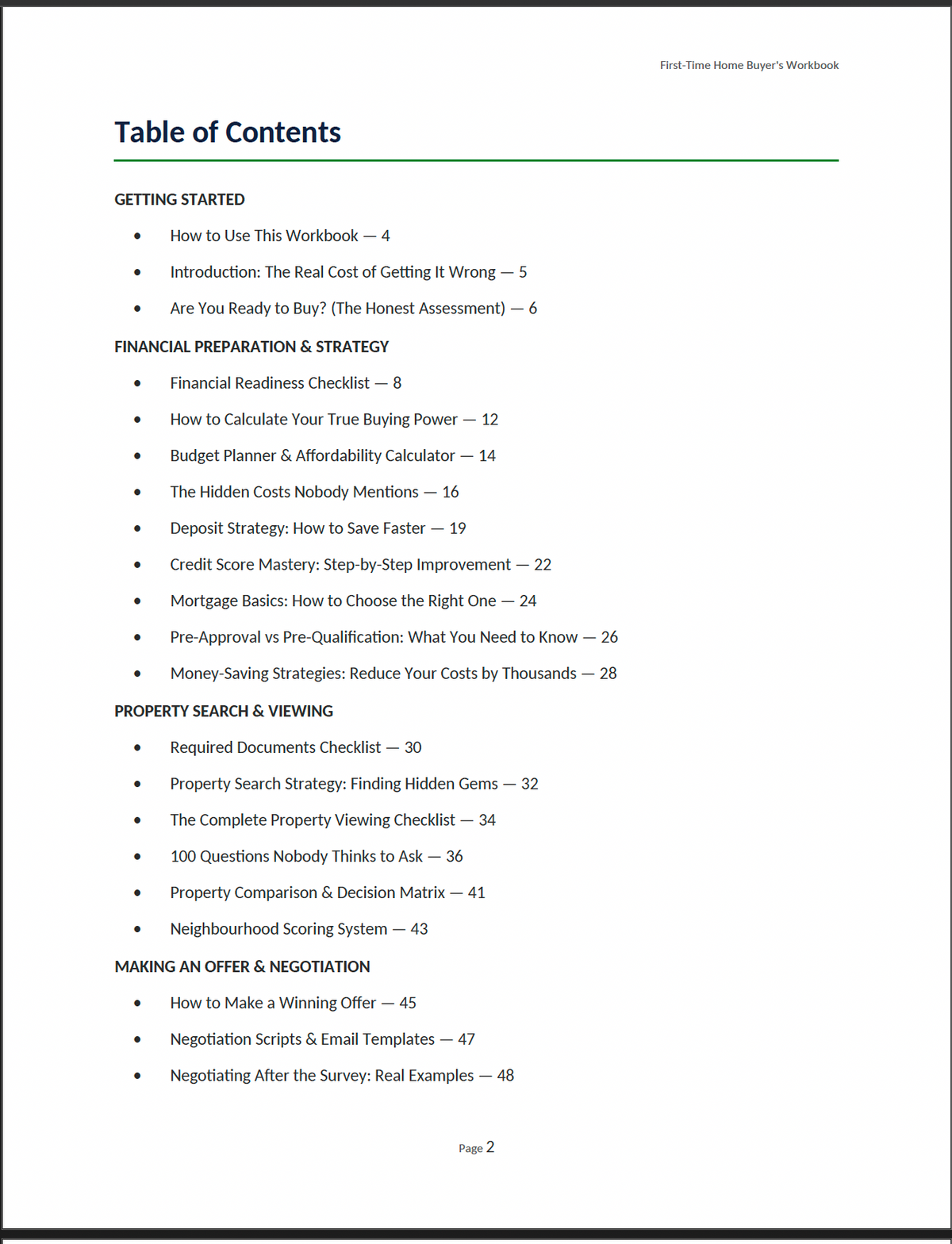 First-Time Home Buyer's Workbook - Premium Edition