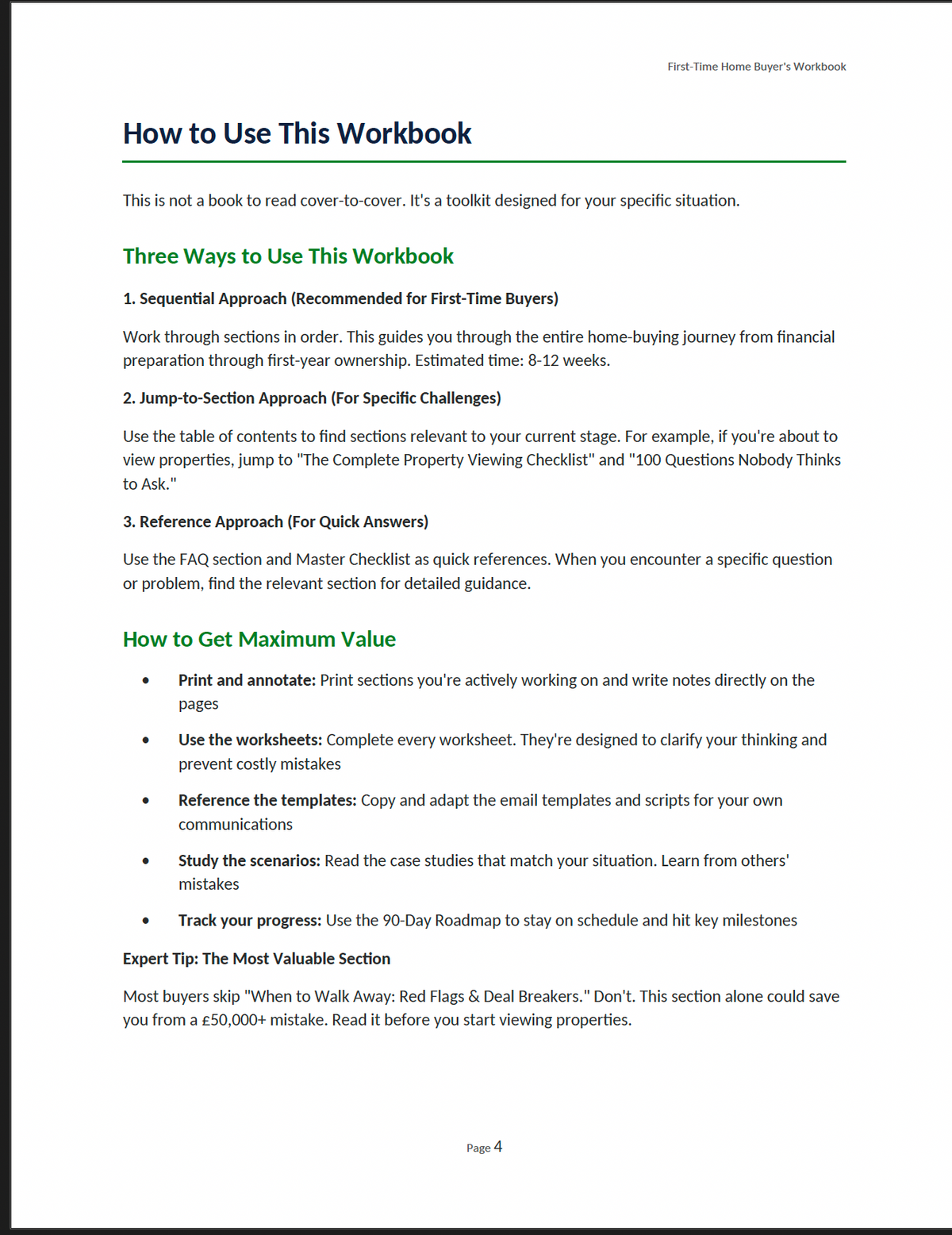 First-Time Home Buyer's Workbook - Premium Edition