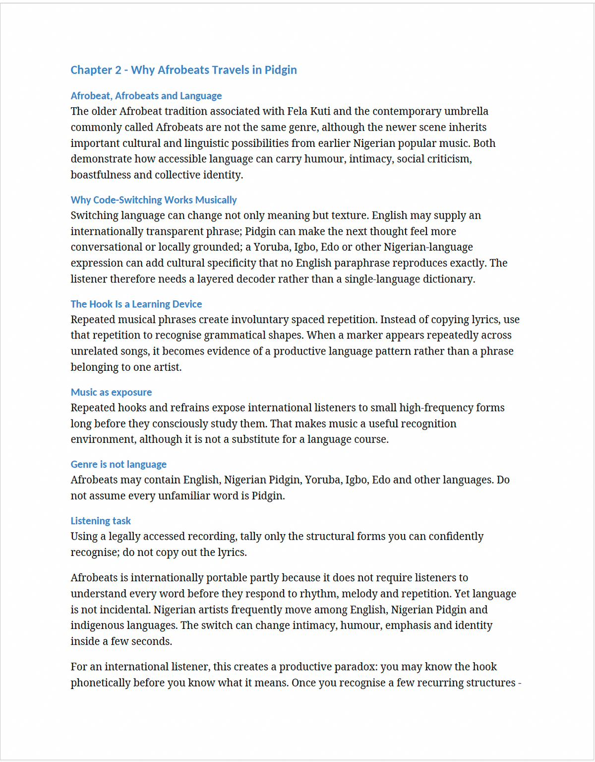 Nigerian Pidgin English: The Afrobeats Guide