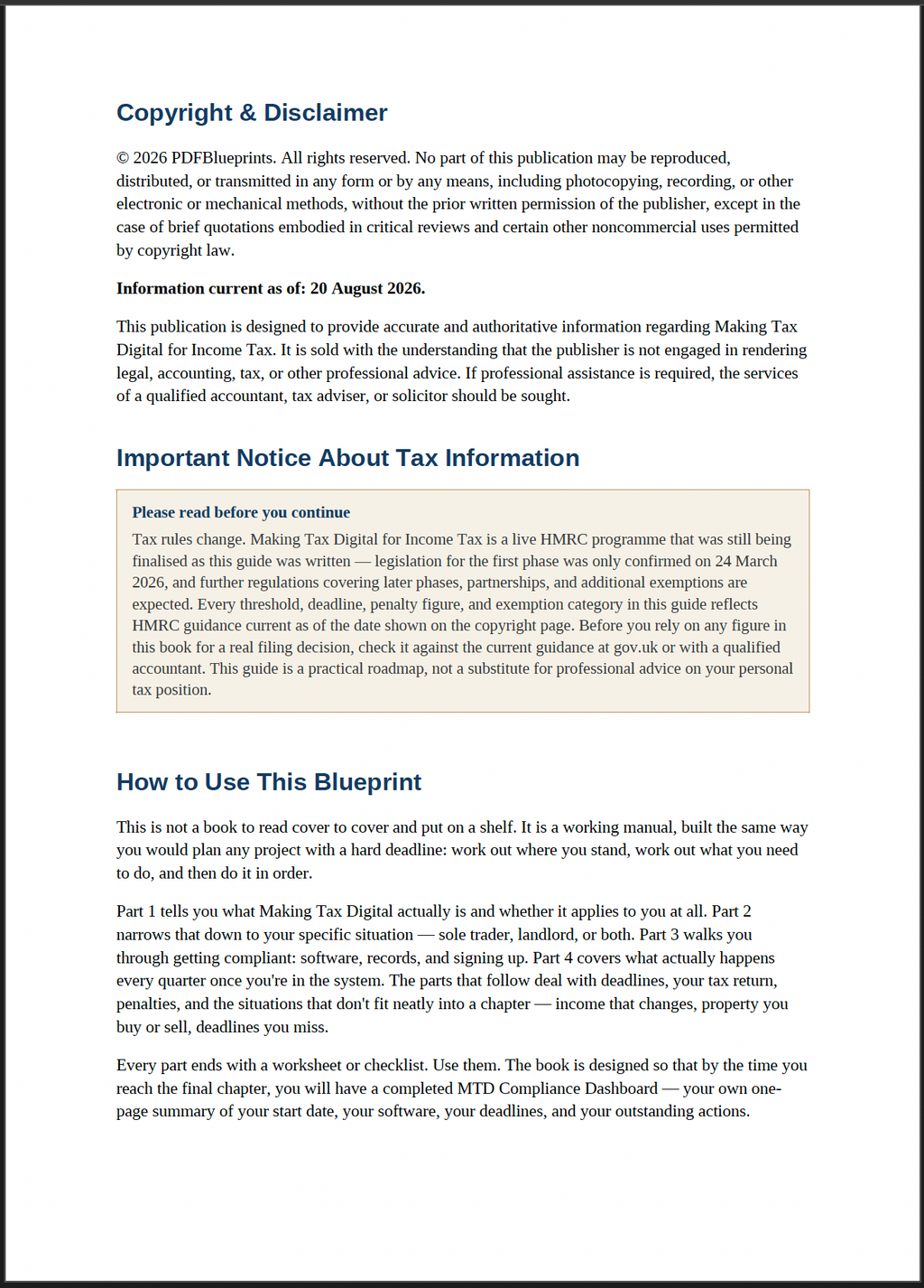 The Making Tax Digital Survival Blueprint – UK Edition