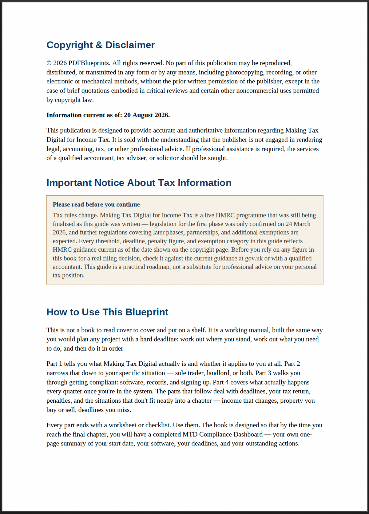 The Making Tax Digital Survival Blueprint – UK Edition